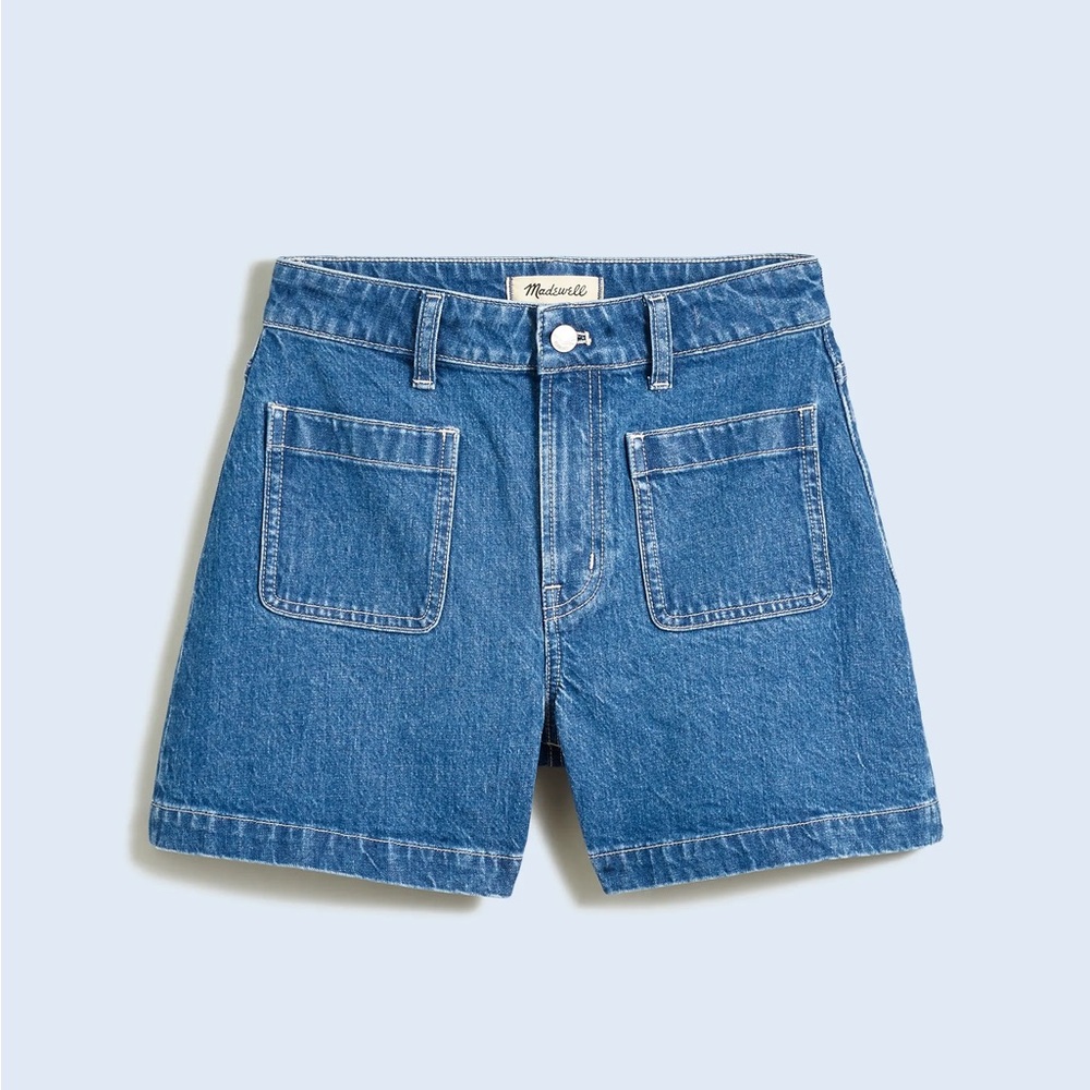 The Curvy Denim Emmett Short: Patch Pocket Edition High Rise Sailor NWT Sz 26